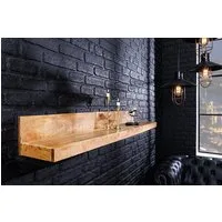 riess-ambiente Wandregal MAKASSAR 80cm natur, Einzelartikel 1-tlg., Wohnzimmer · Mango-Massivholz · handmade · Brett · lackiert · Design
