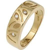 JOBO Diamantring, 585 Gold mit 3 Diamanten