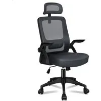 ALFORDSON Bürostuhl mit S-Kurven-Design und hochwertigen Materialien, 360° drehbar und 10 cm höhenverstellbar für Sitzen