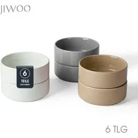 JIWOO Salatschüssel 4er Ø13,5cm, Müslischüssel Suppenschüssel Dessertschale Obstschale, Keramik, (Schüsselset, 6-tlg), Bowl Hochwertiges Schüsseln Bunt Schüssel Mikrowellenofen Spülmaschine