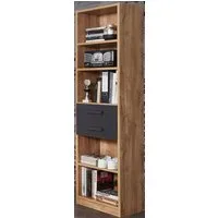 Wimex Standregal Liverpool, Ordnungshelfer mit 2 Schubladen und 5 offenen Fächern, modern rustikaler Look, Industrial Design, 47/38/198 cm