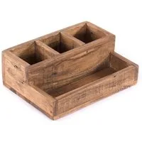 DESIGN DELIGHTS Aufbewahrungsbox SCHREIBTISCH ORGANIZER "LEPUS", Altholz massiv, Stiftehalter