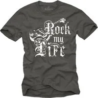 MAKAYA T-Shirt Herren Bandshirt Motiv Rock Gitarre Musik Band Geschenke Männer mit Druck