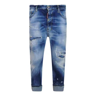 Dsquared2 Big Brother Jean Reinforced Destroyed Denim Blue Jeans
