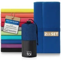 Blumtal Sporthandtuch Mikrofaser Handtuch - kompakte Mikrofaser Handtücher, Mikrofaser (inkl. Transporttasche, einzeln oder als Set verfügbar, 2-St), ultra leicht & schnelltrocknend, Reisehandtuch, Strandhandtuch