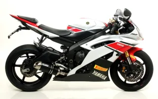 Sport Auspuff Arrow Thunder Dark Länge 27 cm Yamaha YZF 600 R6 Bj. 2006-2016 RJ15 RJ11