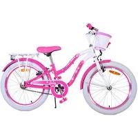 Volare Kinderfahrrad 20 ZOLL Kinder Mädchen Fahrrad Kinderfahrrad Rad LOVELY Rosa 22120, 1 Gang, Rücktrittbremse, Korb, Seitenständer, Gepäckträger, Schutzbleche