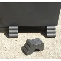BigDean Blumentopfuntersetzer Füßchen Piedino für Pflanzkübel, Zubehör für Blumentöpfe, Blumenkübel, Pflanzkübel, Packung, 4-tlg., Untersetzer Alternative, Anthrazit, Kunststoff