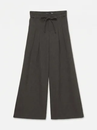 VERO MODA - VMBESTIE HW WIDE BELT PANT NOOS Chocolate Torte - Gr. - 32