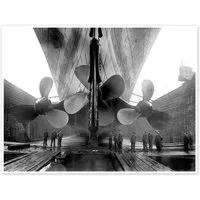 Posterlounge Wandbild Werftarbeiter unter der Titanic, John Parrot, erhältlich als Poster, Leinwandbild, Wandsticker oder Acrylglasbild