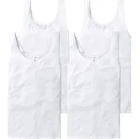 Schiesser Unterhemd Cotton Essentials mit Stickerei-Motiven im Dekolteé-Bereich