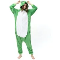 Katara Partyanzug Meerestiere Jumpsuit Kostüm für Erwachsene S-XL, Karneval - Kostüm, Kigurumi - Frosch dunkelgrün L (165-175cm)