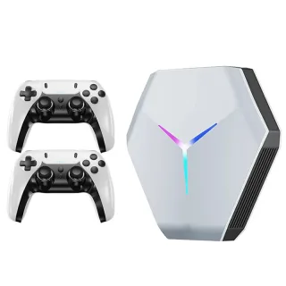 [128G] X10 Mech TV Game Console S905X4 Chip Quad Core Processor 4K HD Output Built-in 10300 Games Dual Rechargeable Wire