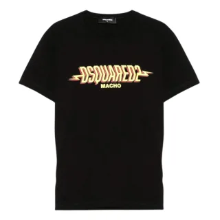 Dsquared2 Macho Logo Cool Fit Schwarzes T-shirt