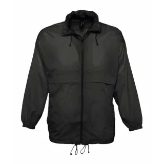 SOLS Unisex Surf Windbreaker / Jacke, besonders leicht (Schwarz)