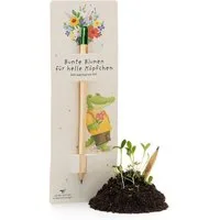 Die Stadtgärtner Bleistift Mit Wildblumen-Samenkapsel zum Schreiben & Einpflanzen, inkl. Samenkapsel, vorgeschärft, leicht