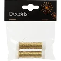 Kaemingk Draht, Basteldraht 0,3mm Eisen lackiert 30m 2er Set Gold