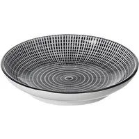 Ritzenhoff & Breker Schale Takeo Stripes Schale flach, Porzellan