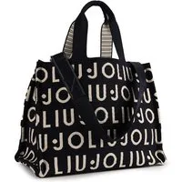 Liu Jo Schultertasche - Shopper Damen - Logo Tote Bag - Canvas Handtasche groß - TOTE STRIPE