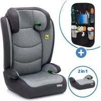 Fillikid Autokindersitz Lea i-Size - Grau, Kindersitz ab 3 Jahre - 12 Jahre (100 cm - 150 cm) mit Auto-Sitztasche