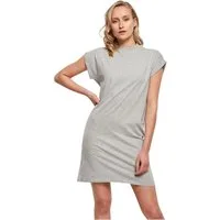 urbandreamz Jerseykleid Damen Kleid überschnittene Schultern Jersey Turn Up Ärmel