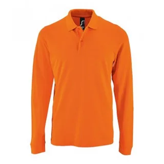 SOLS Mens Perfect Langarm-Pique-Poloshirt (Orange)
