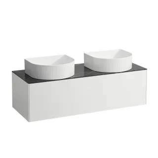 LAUFEN Waschtischunterschrank Sonar 457x1177x341 Aus li , 1Schubl H812340/1/2/3 we ma? m. H4054240341431