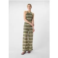 comma Jumpsuit Overall Strick-Jumpsuit mit Zick-Zack-Muster