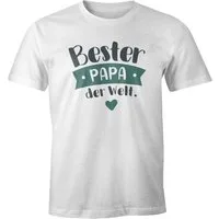 MoonWorks Print-Shirt Herren T-Shirt Geschenk Papa Väter Aufdruck Spruch Bester Papa der Welt Danke sagen Moonworks® mit Print