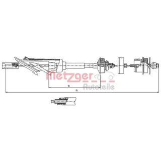 Metzger Kupplungsseil Citroen Saxo Peugeot 106