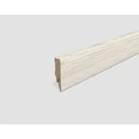 EGGER Sockelleiste Eiche weiss L582, L: 240 cm, H: 5.8 cm, 1-St., 2,40m, neues kubisches Profil, passend zu Fußboden Brook Eiche weiss
