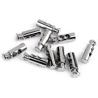 maDDma Knopf 4 Stück Kordel-Stopper aus Metall Kordelklemmen Bekleidung, 3 mm 7 x 23 x 7 mm