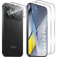SmartUP Displayschutzglas 2X Schutzglas für Xiaomi Poco F8 Pro Display Kamera Panzerfolie Full für Für Xiaomi Poco F8 Pro 5G, kompletter Rundumschutz
