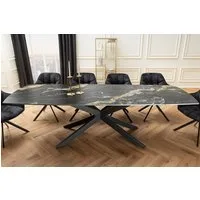 riess-ambiente Esstisch COSMOS 160-240cm schwarz/gold/sand - Keramik, Metall, ausziehbar, chic (Einzelartikel, 1-St), verlängerbarer Konferenztisch für 12 Personen - ideal für Essbereich