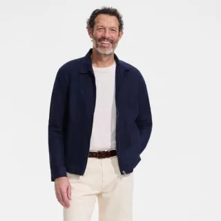 Premium Reinleinen-Bomberjacke, Herren,  Blau, Leinen, by Lands' End