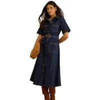 Love & Roses Jeanskleid Love & Roses Denim-Hemdblusenkleid, Regular (1-tlg)