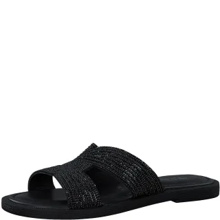Tamaris - Da.-Pantolette black glam - Gr. - 37