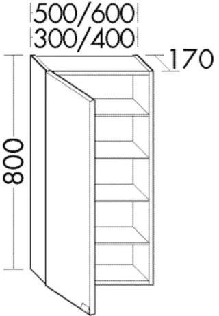 Burgbad Hängeschrank rc40 System PG1 800x500x170 Grau Matt, OSCF050RF4024 OSCF050RF4024