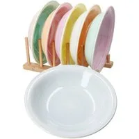 MamboCat Suppenteller Pastello 6er Set Suppenteller 450ml Steingut bunt Teller tief