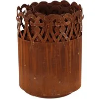 Dekowunder Beetbegrenzung Rasenkante Beet Einfassung Umrandung Band Rost 4,8 Meter Optik Metall, 1 x Rasenkante gerollt