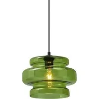 Qazqa Pendelleuchte Denise, ohne Leuchtmittel, Extra-Warmweiß, QAZQA Hängeleuchte, e27, Grün, Glas, Retro