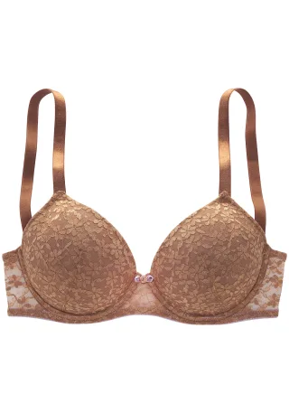 LASCANA - VIVANCE Push-up BH mocca-lavend - Gr. - 85C