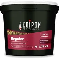 KOIPON KOIPON Regular 6mm Sommerfutter mit Spirulina für Koi, Trockenfutter für: Koi, Goldfische, Teichfische, Zierfische, Sommerfutter, Spirulina Farbverstärkung, Muskelaufbau, Made in Germany