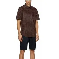 BOSS Kurzarmhemd Luka 2F Ananas Print Regular Fit