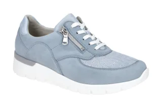 Waldl?ufer 626K02 K-RAMONA Damenschuhe blau sky, bequeme Schn?r-Halbschuhe