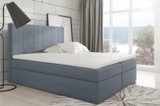 Boxspringbett Schlafzimmerbett MARIBEL 140x200cm Stoff Grau