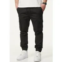 DAILY COTTON Cargohose als Stoffhose mit Cargo Taschen - Freizeithose Herren Jogger-Hose Jeans mit Gummibund & Tunnelzug Pants