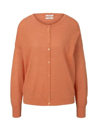 Tom Tailor - Lockerer Cardigan fruity melon orange - Gr. - XL