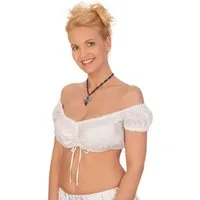 Spieth & Wensky Dirndlbluse Dirndlbluse - DYCKIA - weiß, creme, schwarz