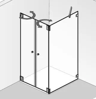 HSK Kienle K.24 Pendeltür und Seitenwand K.24